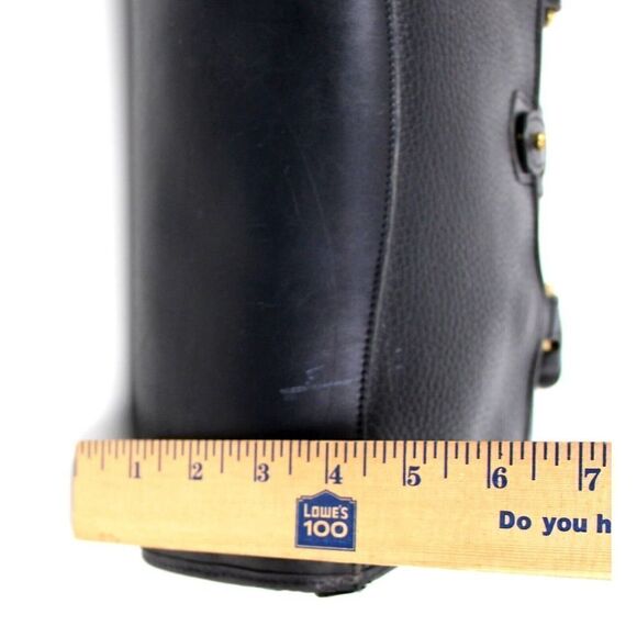 VTG Dooney & Bourke PEBBLED BLACK GENUINE LEATHER BUSINESS SHOULDER BAG PURSE - Picture 12 of 15